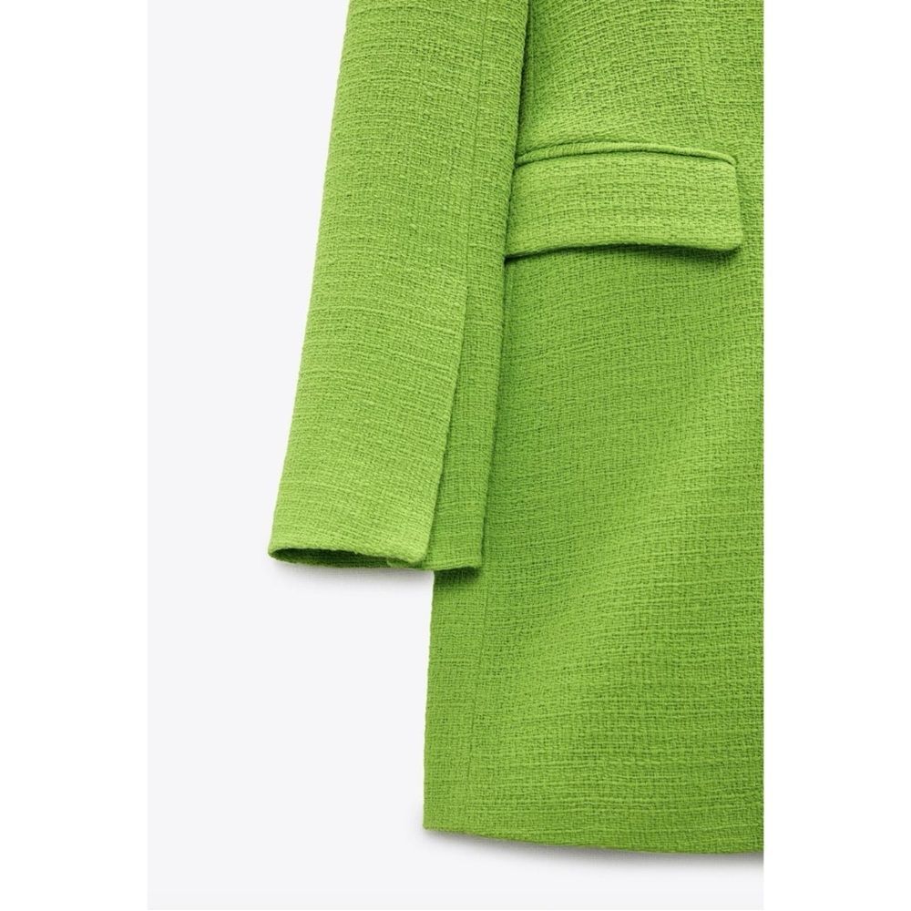 Zara Neon Green Double-Breasted Blazer Dress - Picture 8 of 12